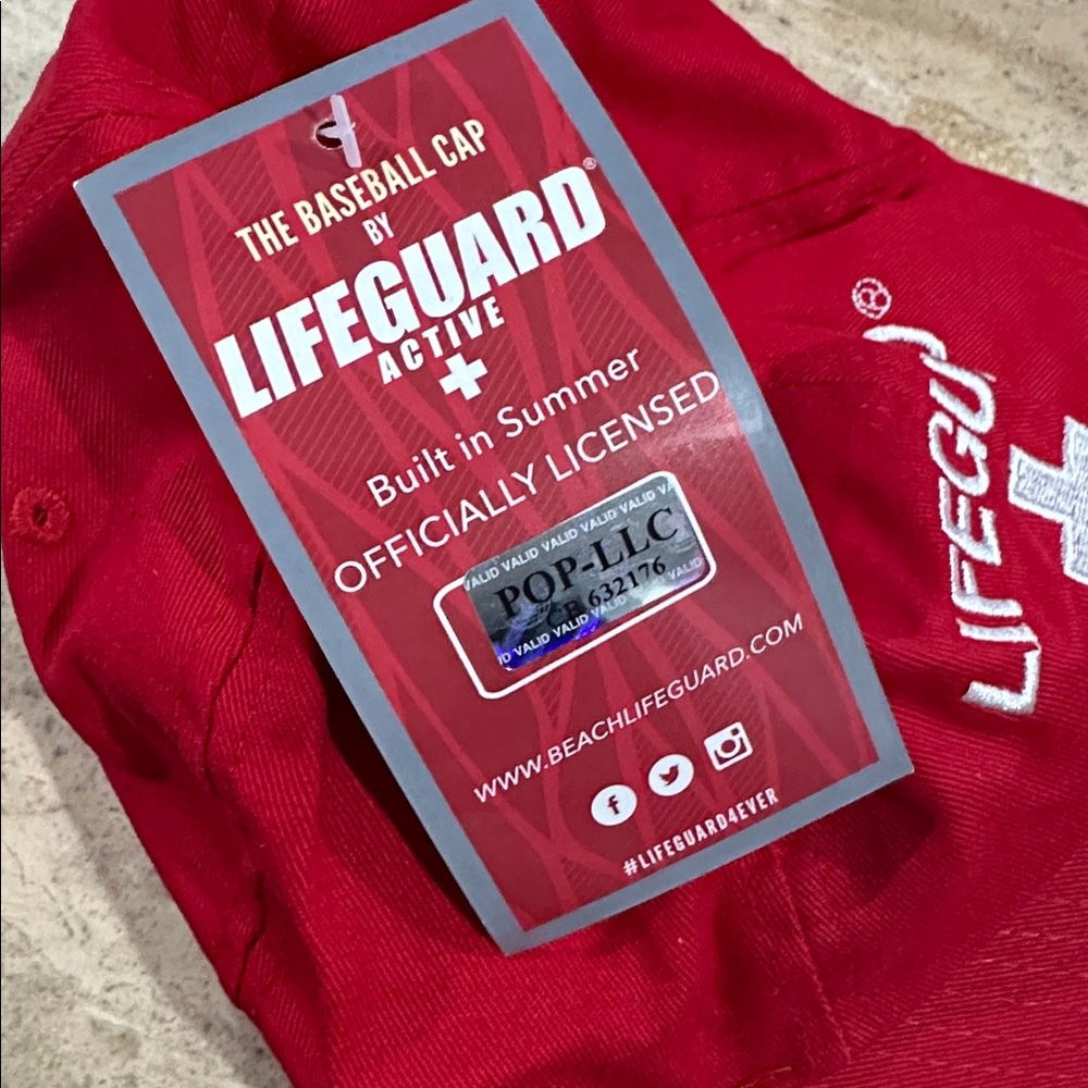 Lifegaurd Baseball Hat Adjustable Cross Swimming Embroidered Red - Picture 4 of 4